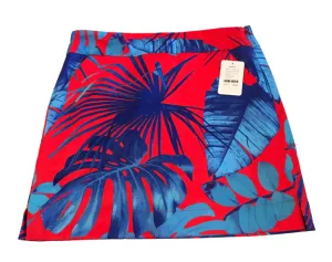 Loudmouth Blue & Red Tropical Skort Size 2 MSP$98