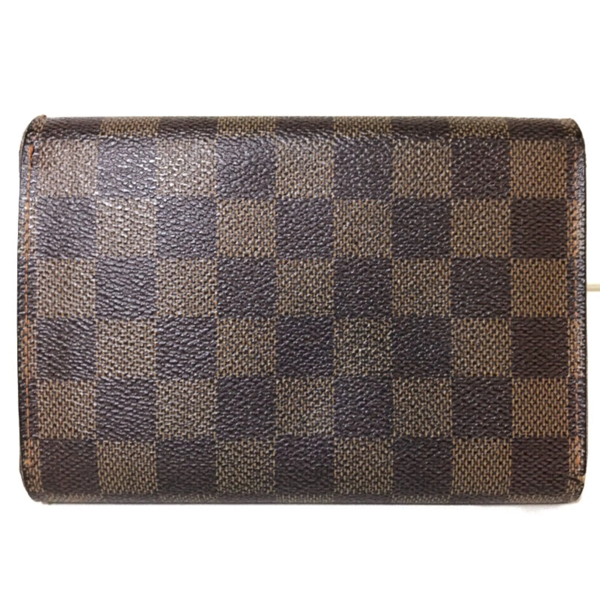Louis Vuitton Damier Canvas Leather Wallet (Tri-Fold) (Pre-Owned)