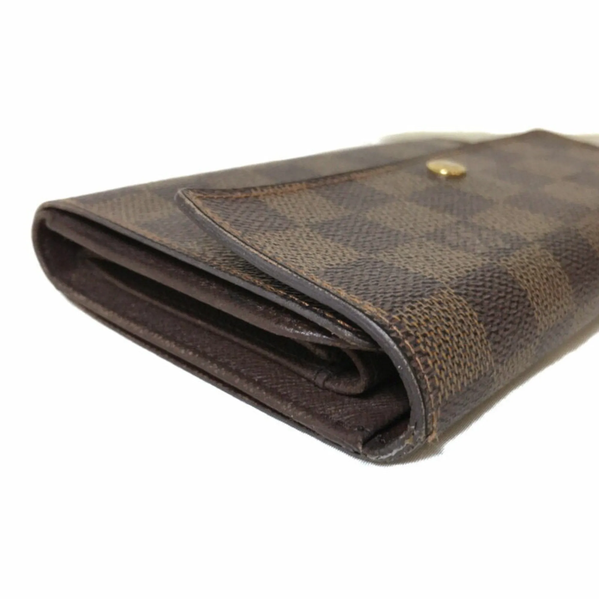 Louis Vuitton Damier Canvas Leather Wallet (Tri-Fold) (Pre-Owned)