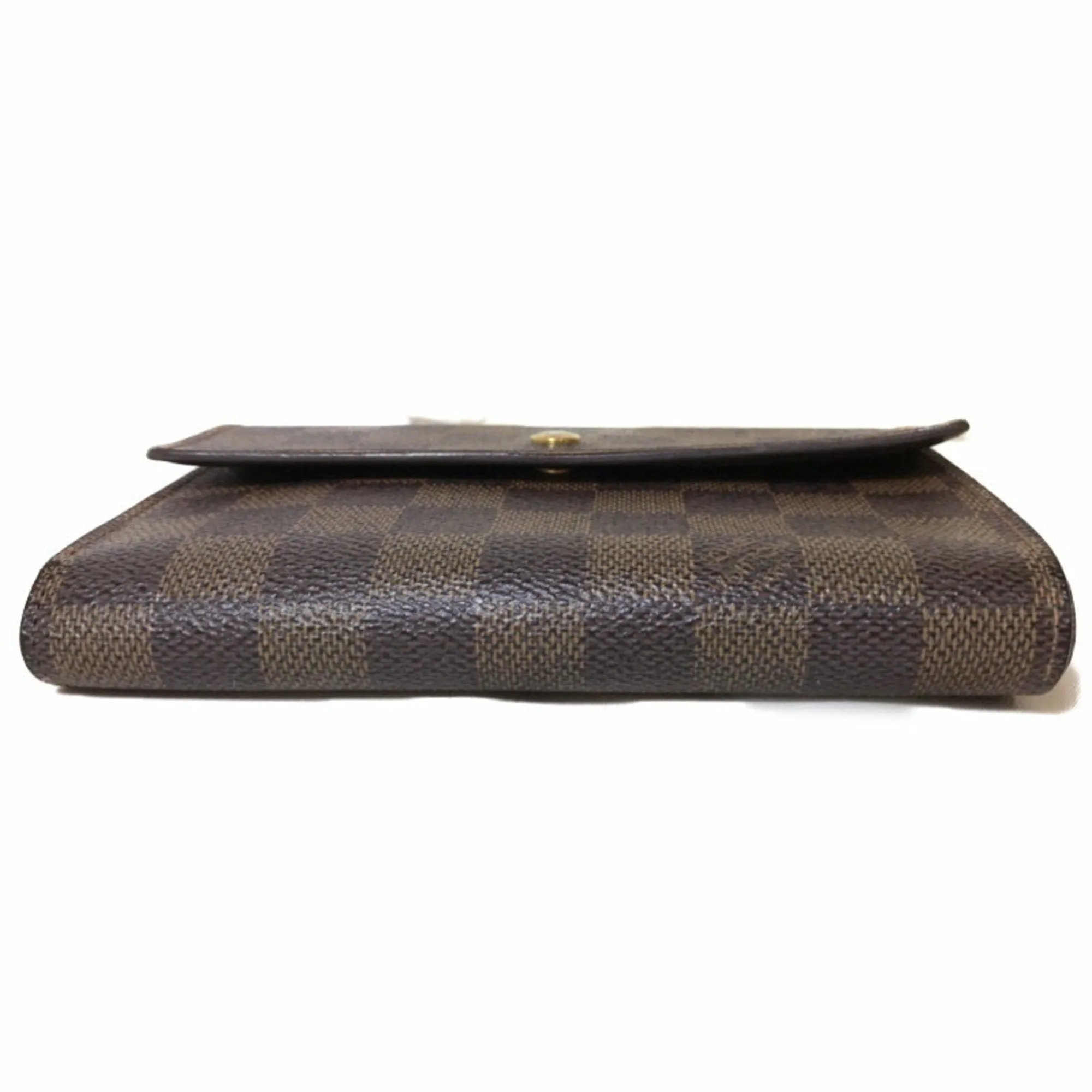 Louis Vuitton Damier Canvas Leather Wallet (Tri-Fold) (Pre-Owned)