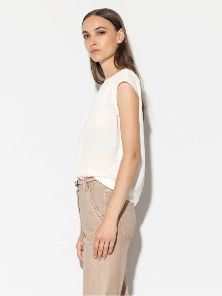 Luisa Cerano Techno Silk Top Milk