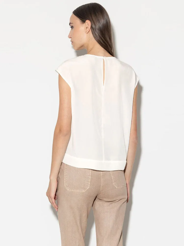 Luisa Cerano Techno Silk Top Milk
