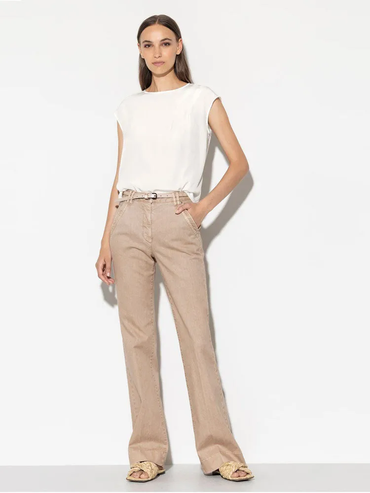 Luisa Cerano Techno Silk Top Milk