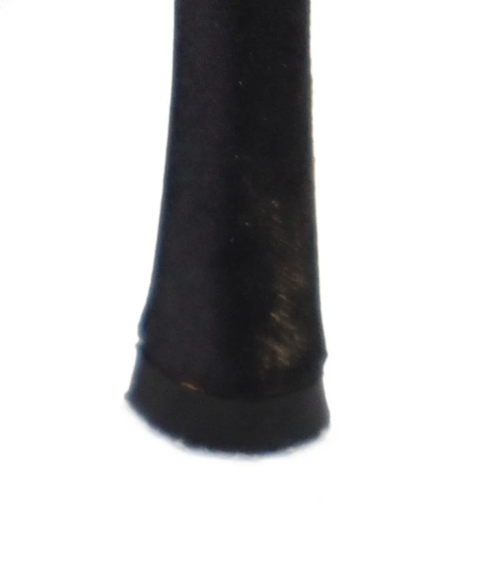 Manolo Blahnik Black Satin Rhinestone Heels sz 8.5