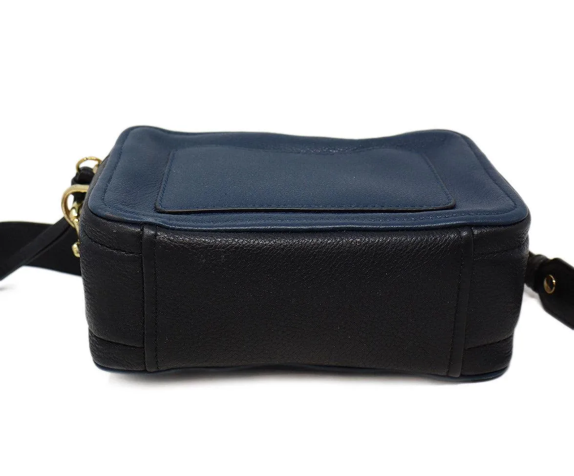 Marc Jacobs Navy Leather Crossbody Bag