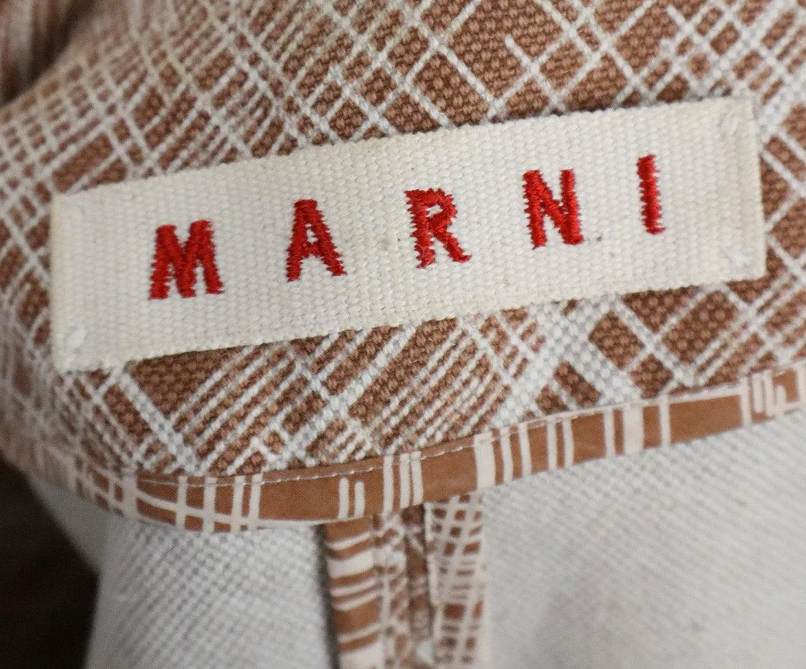 Marni Orange & White Cotton Coat sz 4