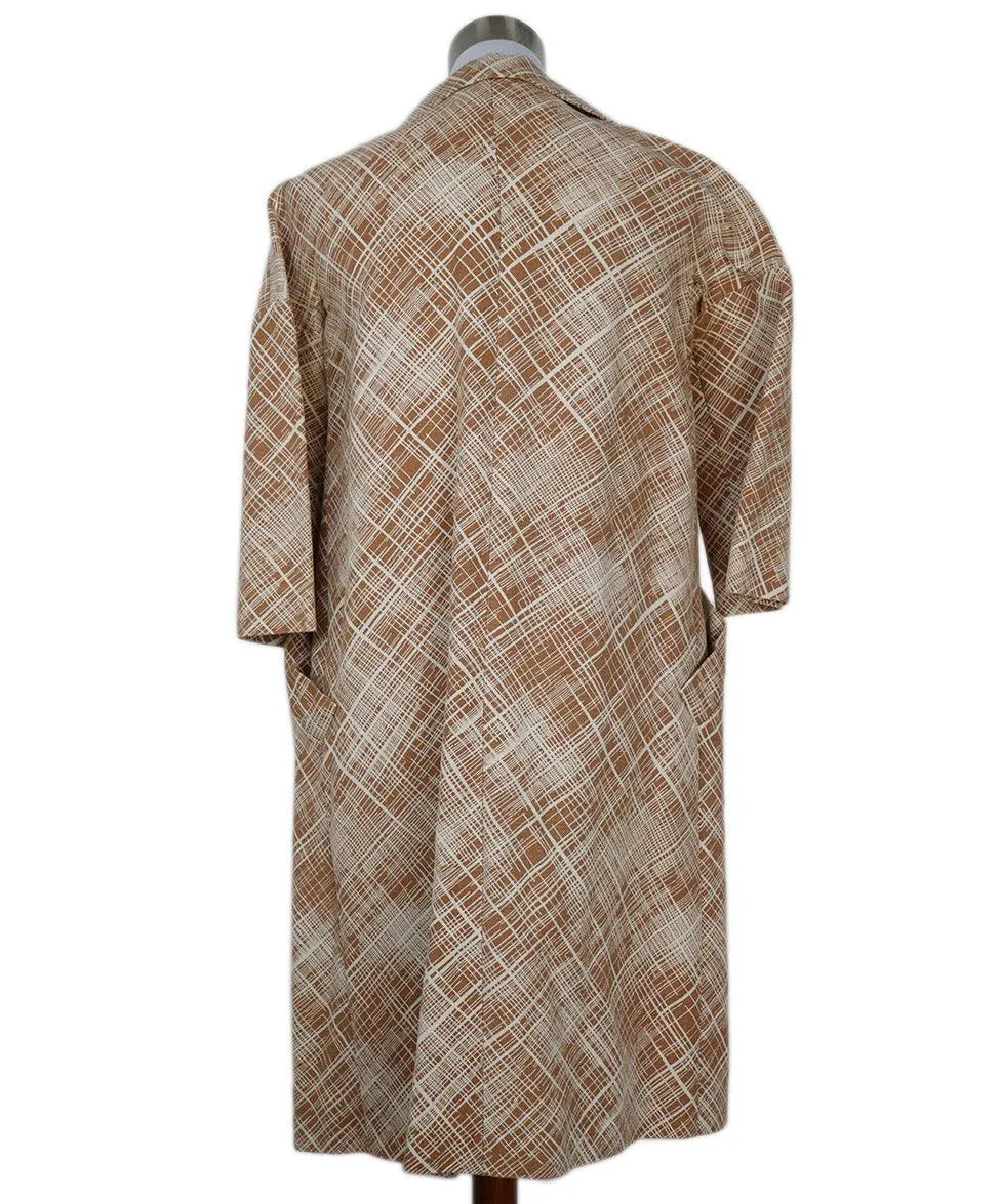 Marni Orange & White Cotton Coat sz 4