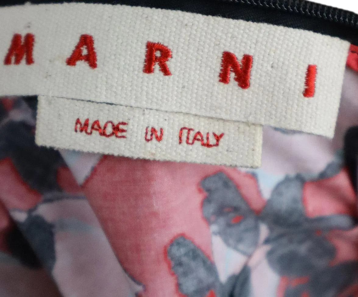 Marni Pink & Black Floral Print Top sz 4