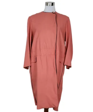 Marni Pink Leather Coat w/ Black Trim sz 6