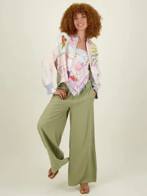 Me369 Serena Linen Cropped Shirt Heritage