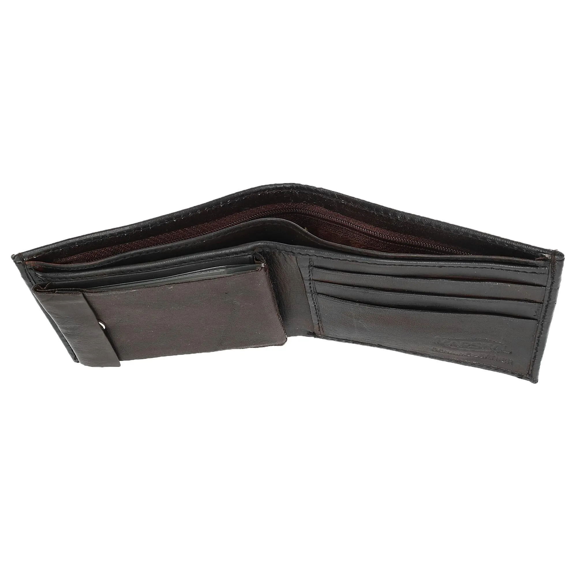 Men's Leather Bifold Wallet with Snap Insert Cover