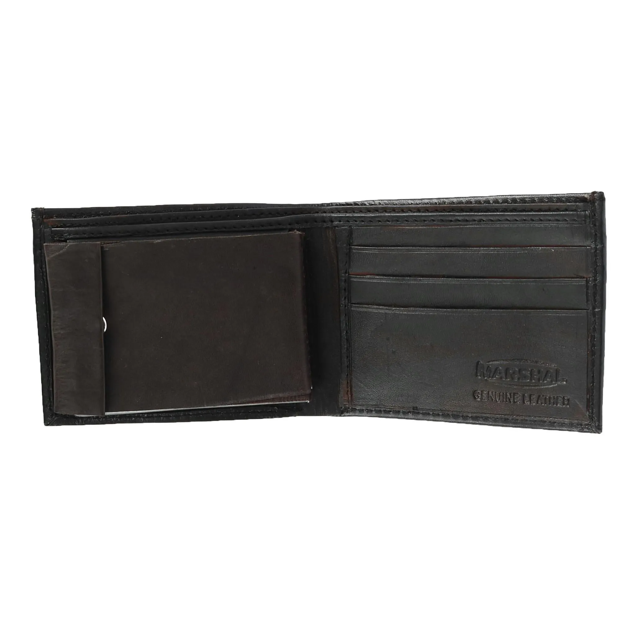 Men's Leather Bifold Wallet with Snap Insert Cover