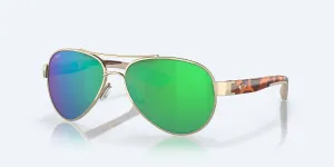 Men's Loreto Sunglasses In Rose Gold/green Mirror Polarized Polycarbonate
