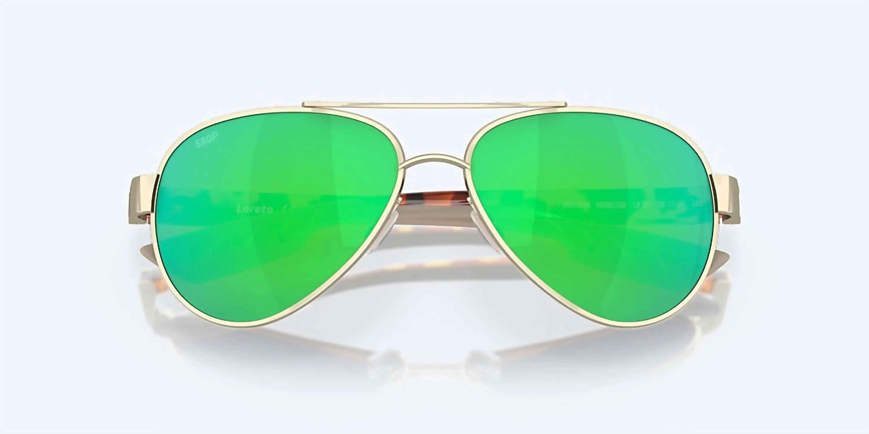 Men's Loreto Sunglasses In Rose Gold/green Mirror Polarized Polycarbonate