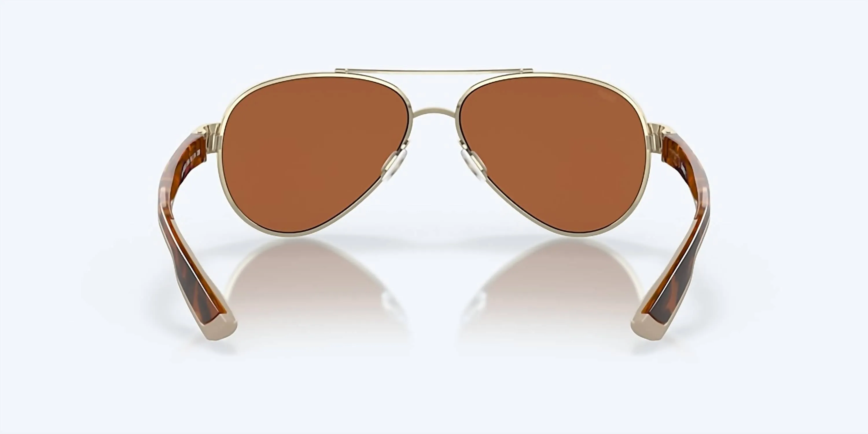 Men's Loreto Sunglasses In Rose Gold/green Mirror Polarized Polycarbonate