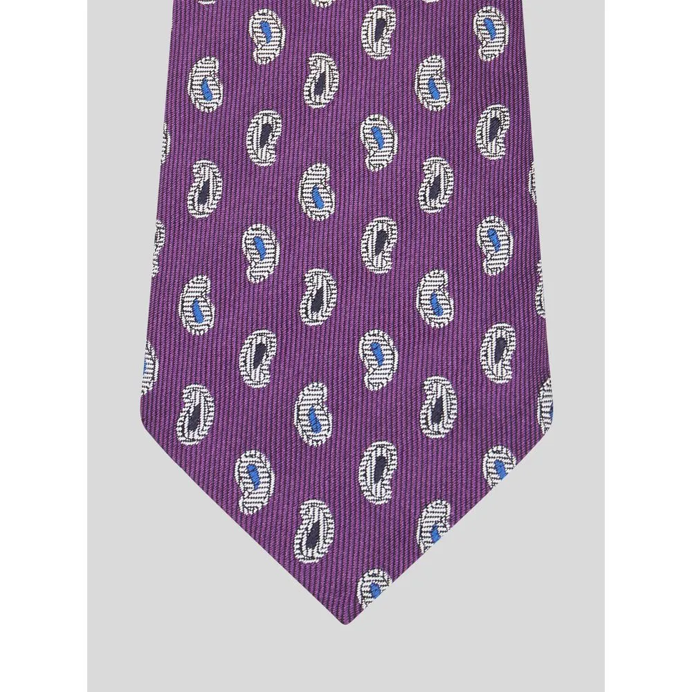 Micro Paisley Jacquard Silk Tie