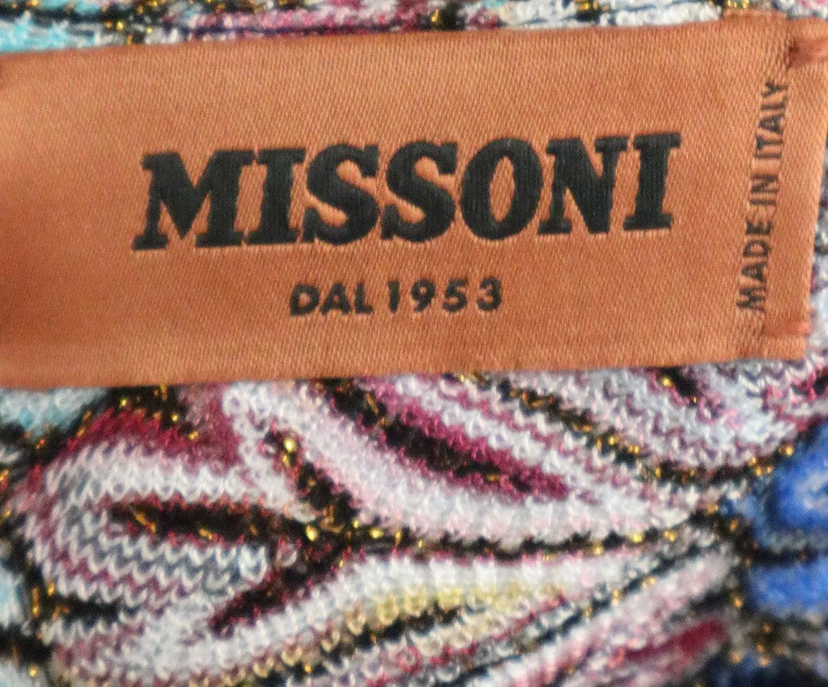 Missoni Green Blue & Pink Knit Dress sz 2