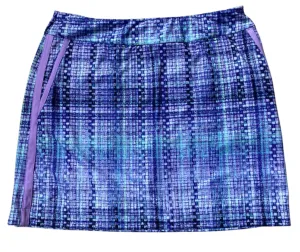 New EP NY Graduated Plaid Skort in Blue, White & Purple Size M  MSP$96