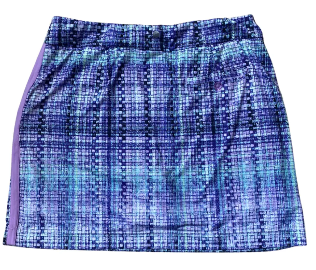 New EP NY Graduated Plaid Skort in Blue, White & Purple Size M  MSP$96