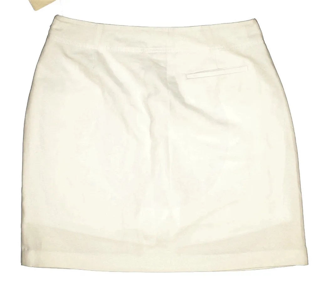 New EP Pro White Skort with Decorative Amber Buttons Size 10