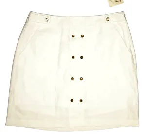 New EP Pro White Skort with Decorative Amber Buttons Size 10