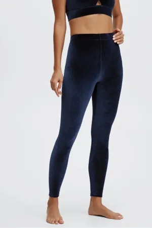 New Fabletics Emma Velour Leggings Navy Size M