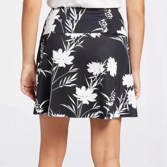 New Lady Hagen Cocktail Hour Flounce Skort - Black Floral Size XL MSP$65