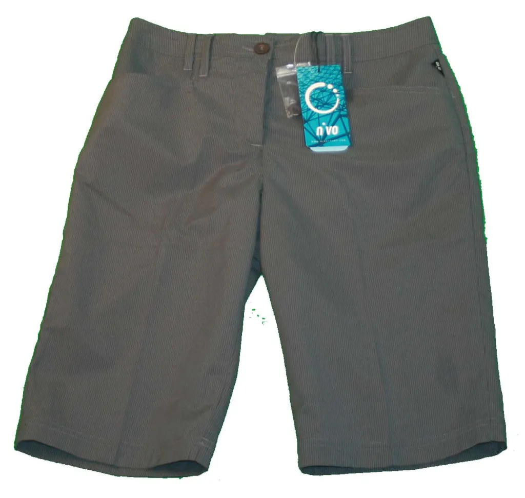 New Nivo Golf Shorts in Gray Pinstripe Size 2