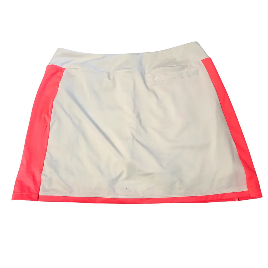 New Tail White Women's Golf Skort w/Coral Accents Size L MSP$62