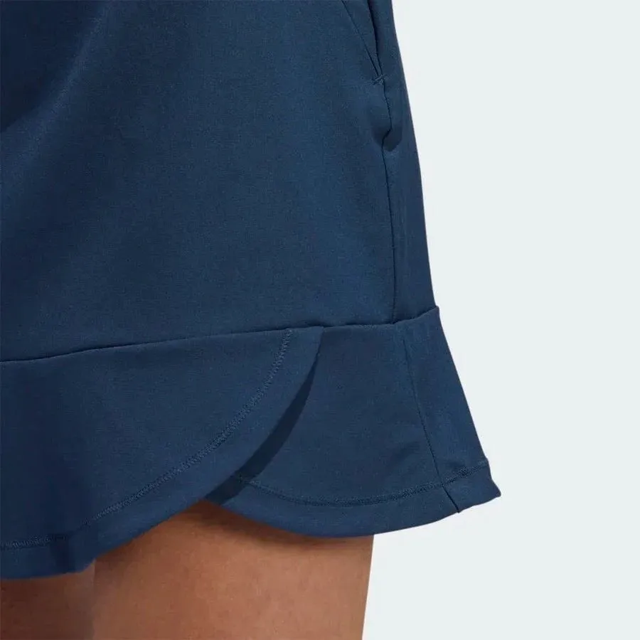 New Women's Adidas Crew Navy Frill Golf Skort Size L MSP$75