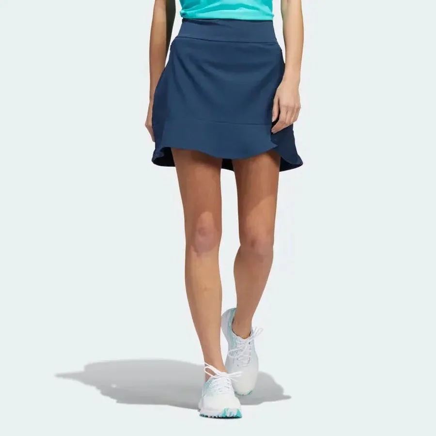 New Women's Adidas Crew Navy Frill Golf Skort Size L MSP$75