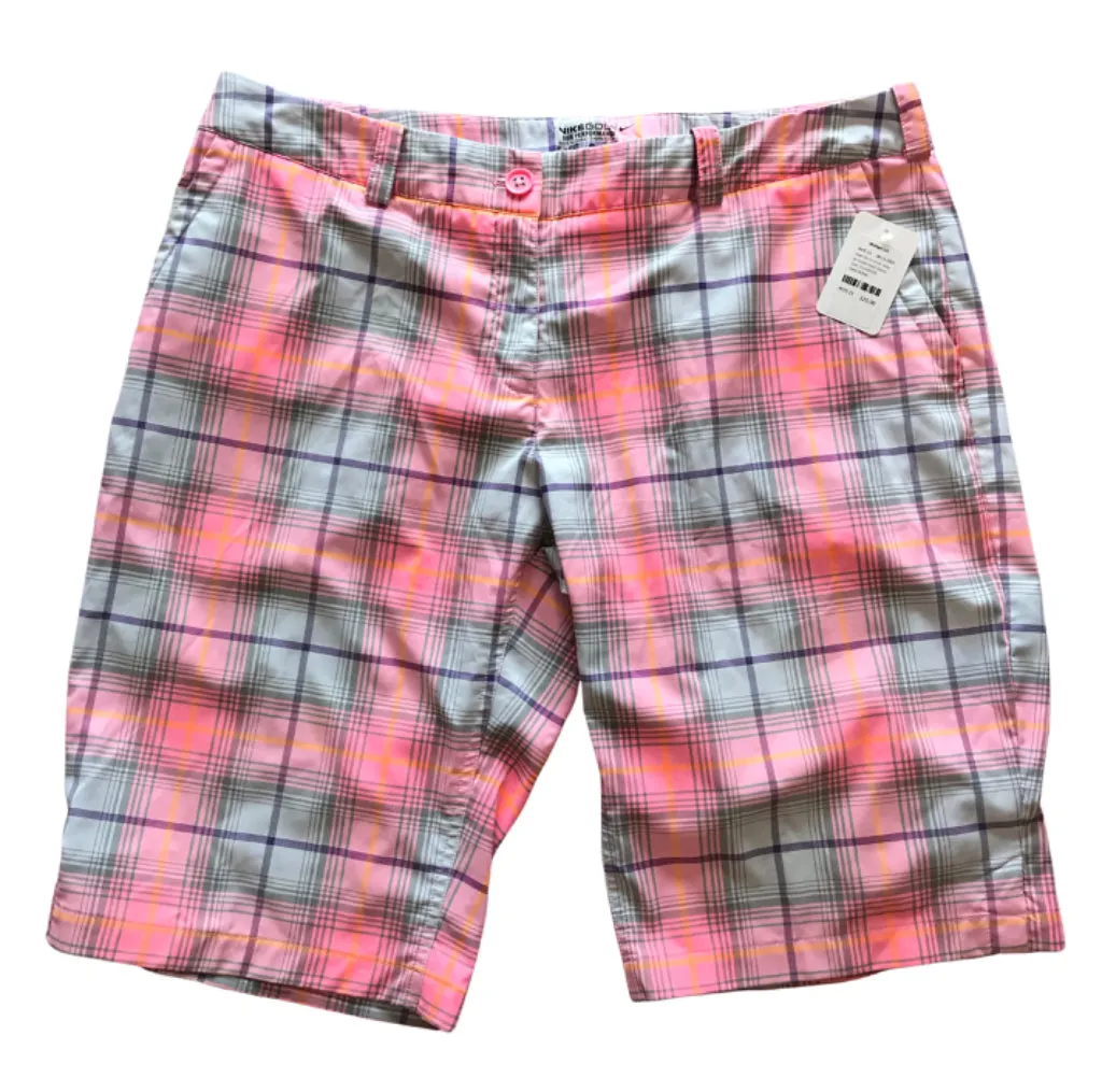 Nike Dri-Fit Pink, Gray & Purple Plaid Shorts Size 16  MSP$70