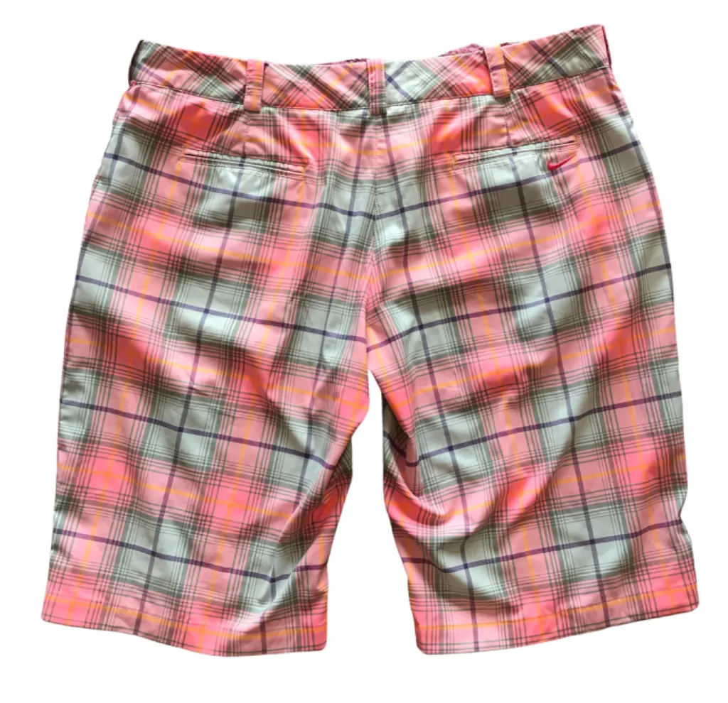 Nike Dri-Fit Pink, Gray & Purple Plaid Shorts Size 16  MSP$70
