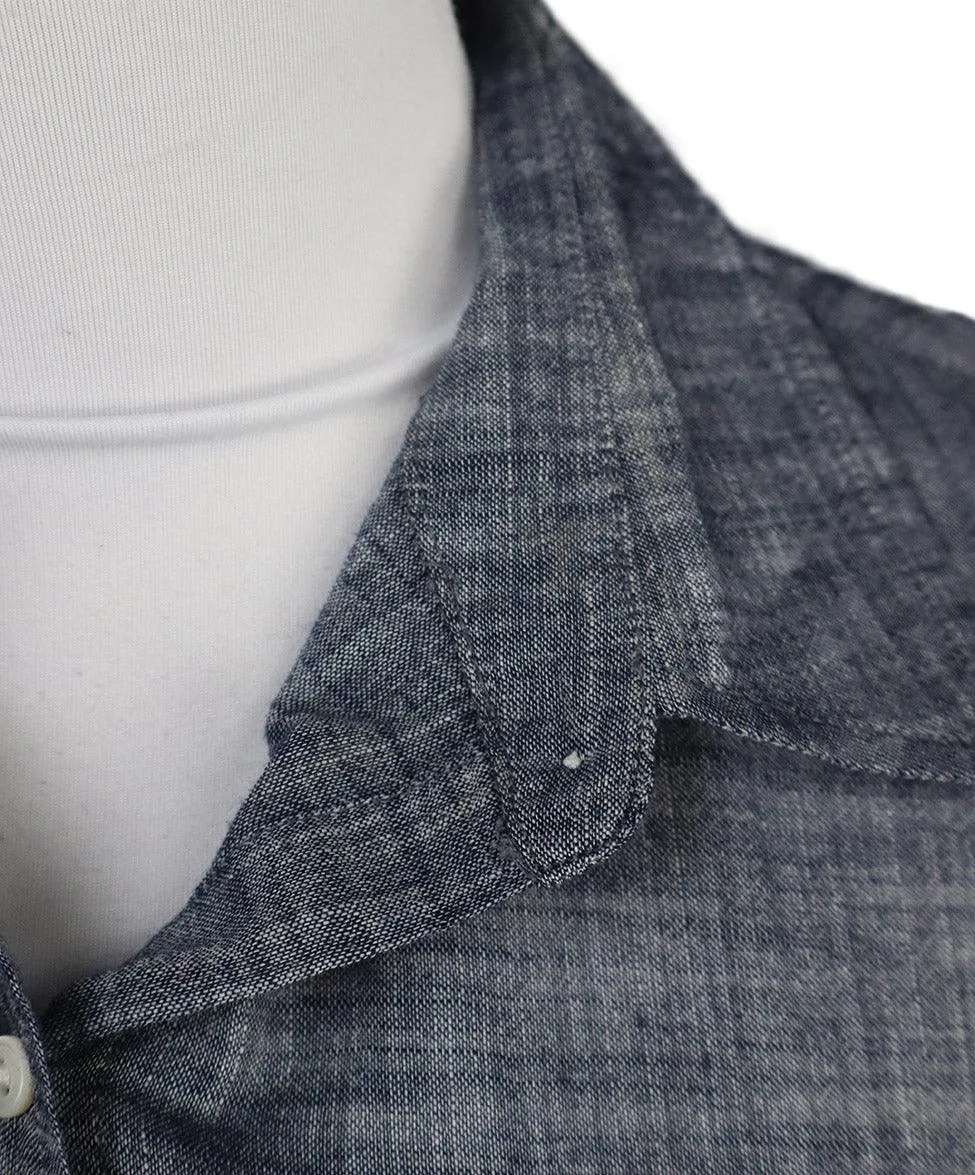 Nili Lotan Blue Cotton Shirt sz 4