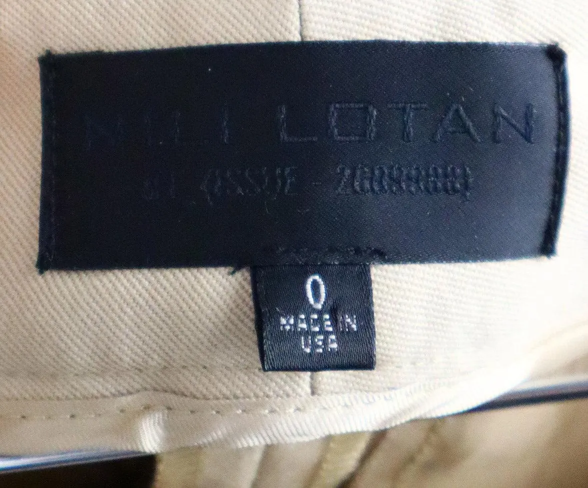 Nili Lotan Tan Wool Pants sz 0
