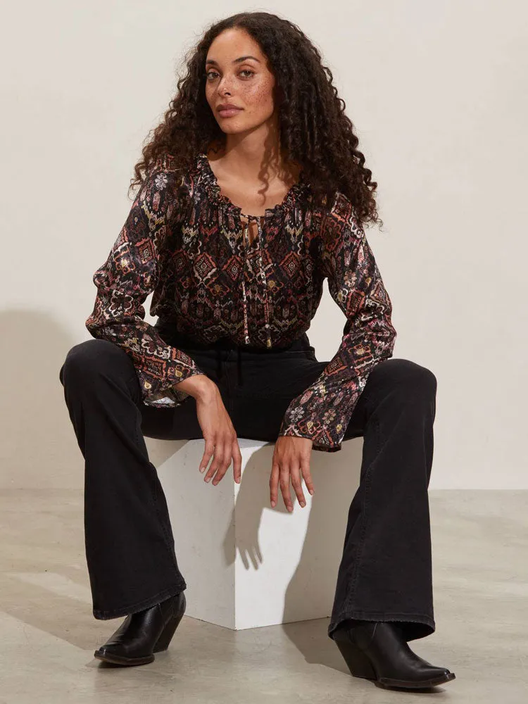 Odd Molly Susanna Blouse Deep Asphalt