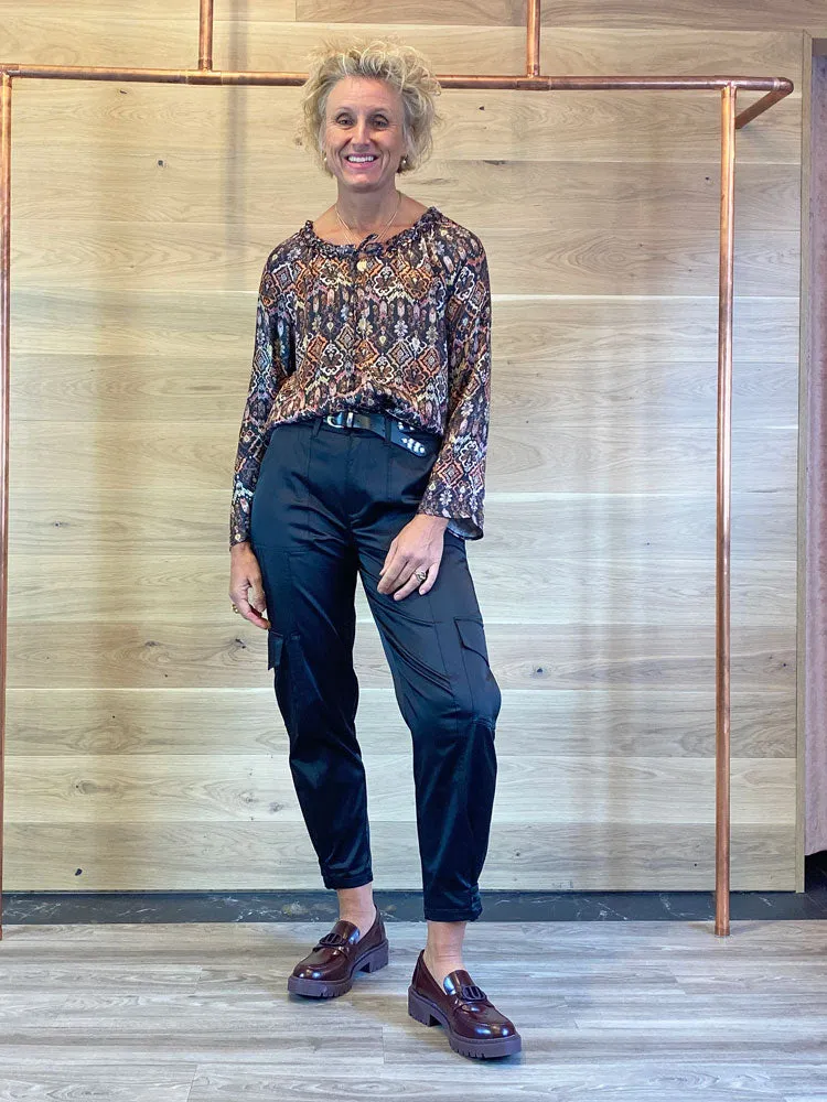 Odd Molly Susanna Blouse Deep Asphalt