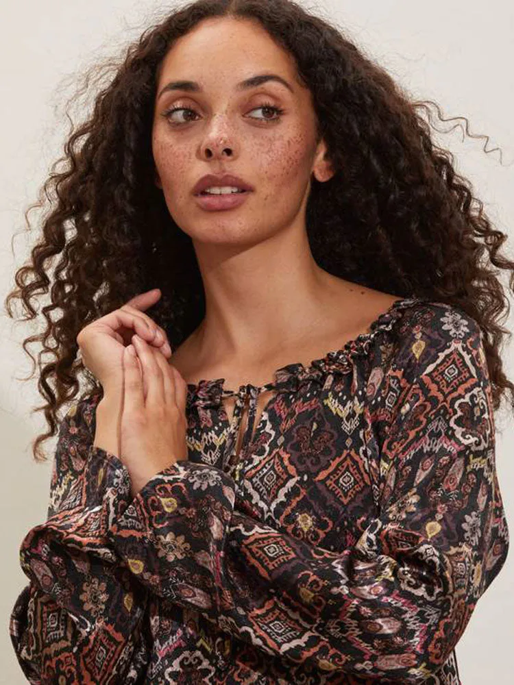 Odd Molly Susanna Blouse Deep Asphalt