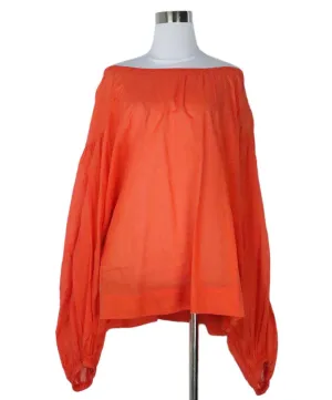 Orange Cotton Blouse sz 8
