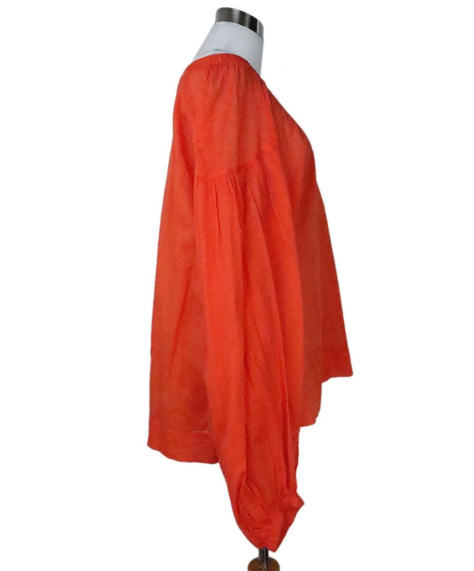 Orange Cotton Blouse sz 8
