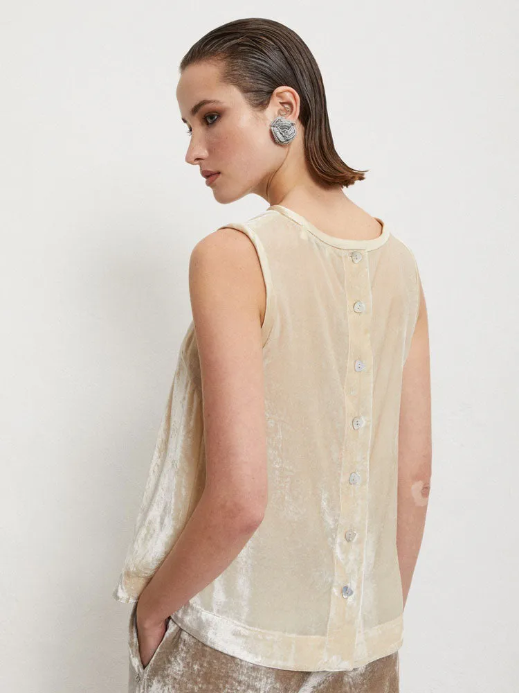 Ottod'Ame Velvet Top Ecru