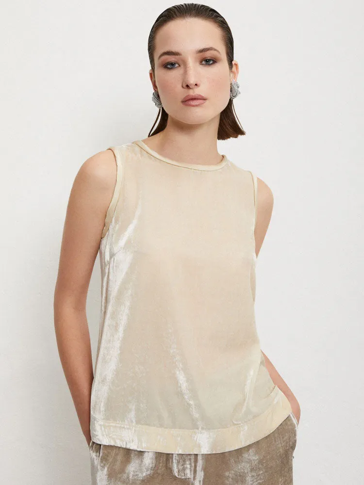 Ottod'Ame Velvet Top Ecru