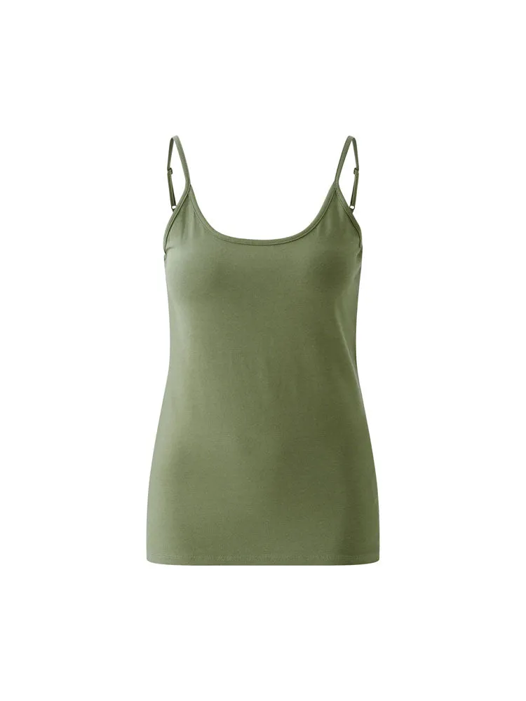 Oui Cami Top Shaded Moss