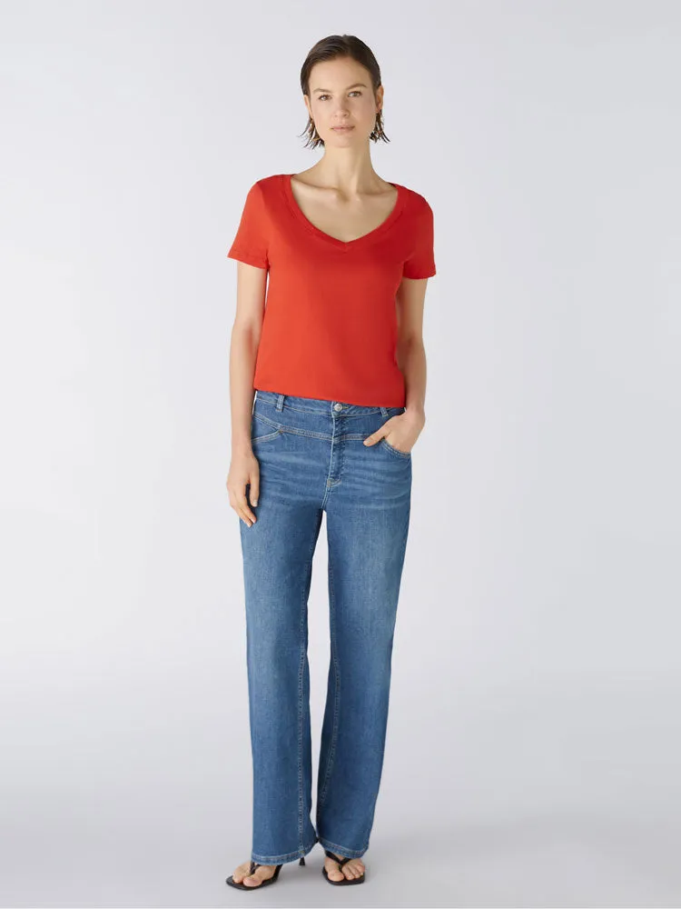 Oui Carli T-Shirt Aura Orange