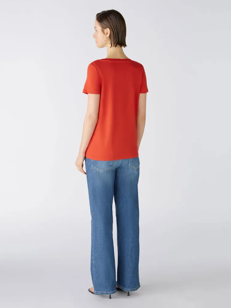Oui Carli T-Shirt Aura Orange