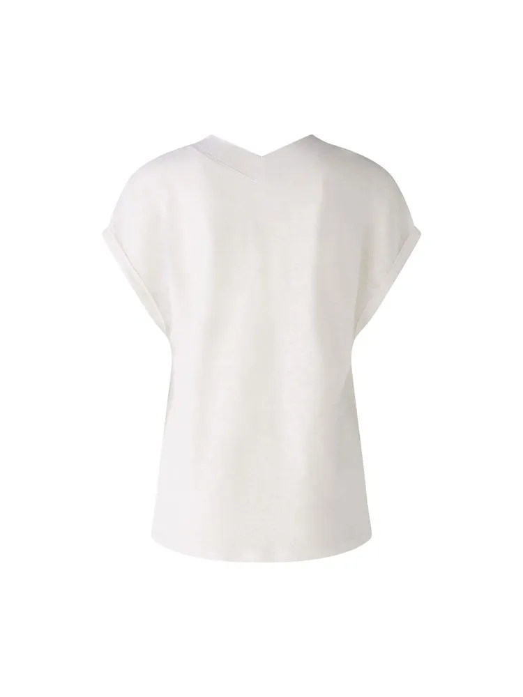 Oui Linen Top Optic White