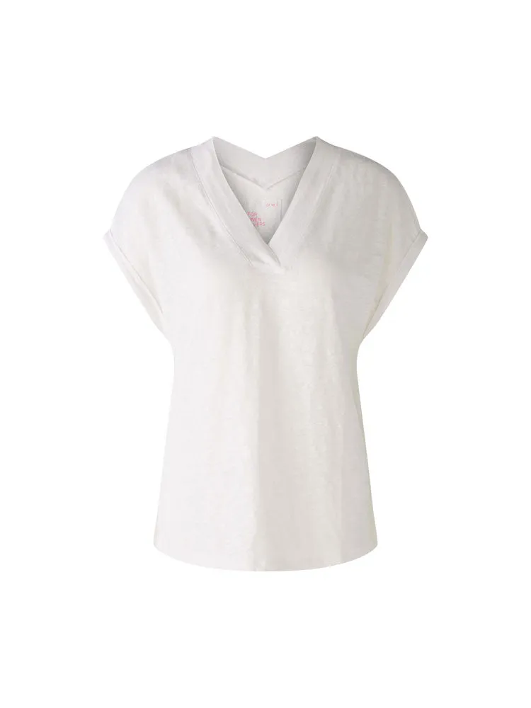 Oui Linen Top Optic White