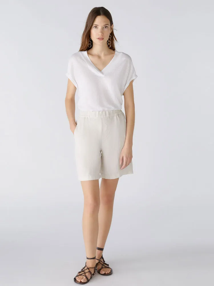 Oui Linen Top Optic White
