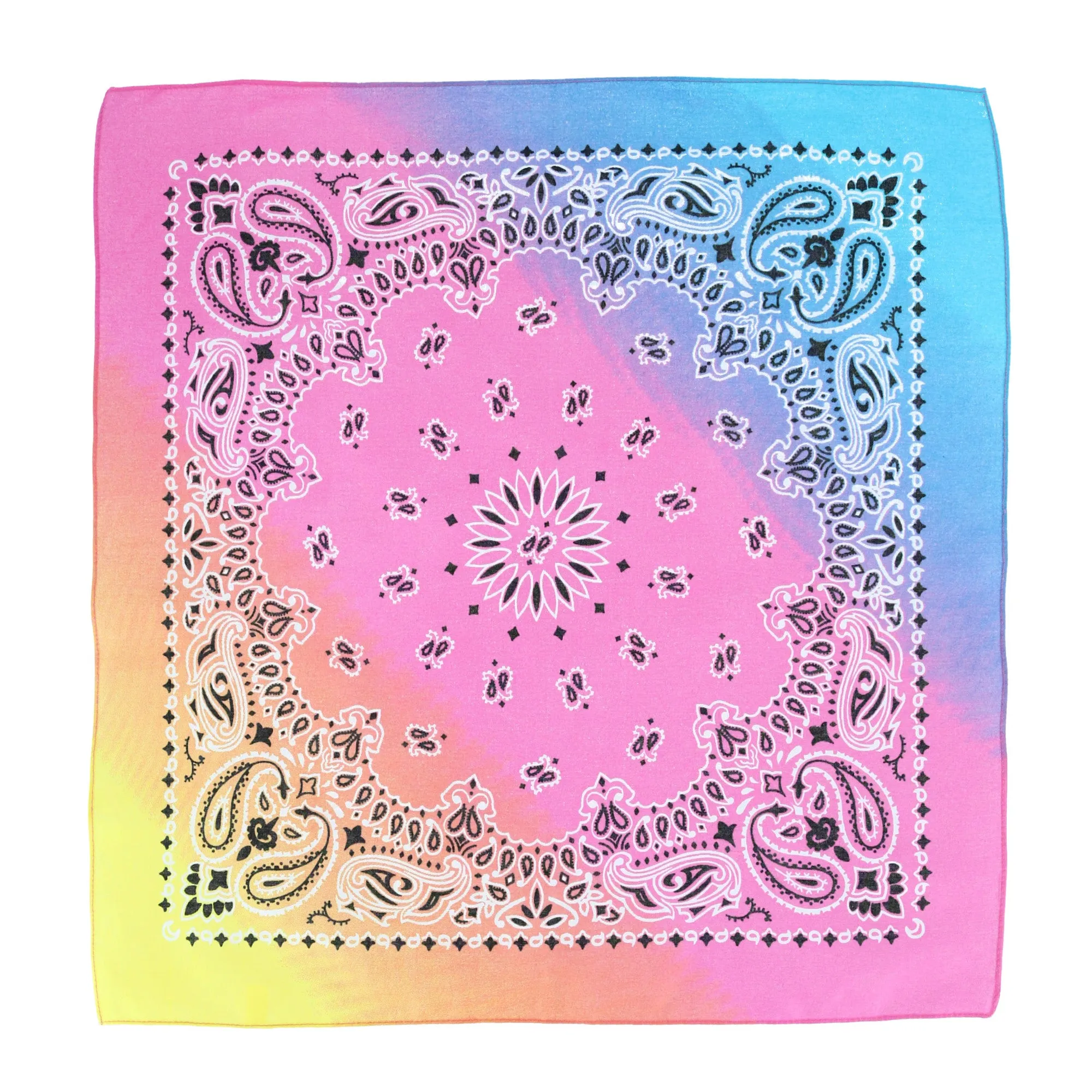 Pastel Ombre Paisley Print Bandana