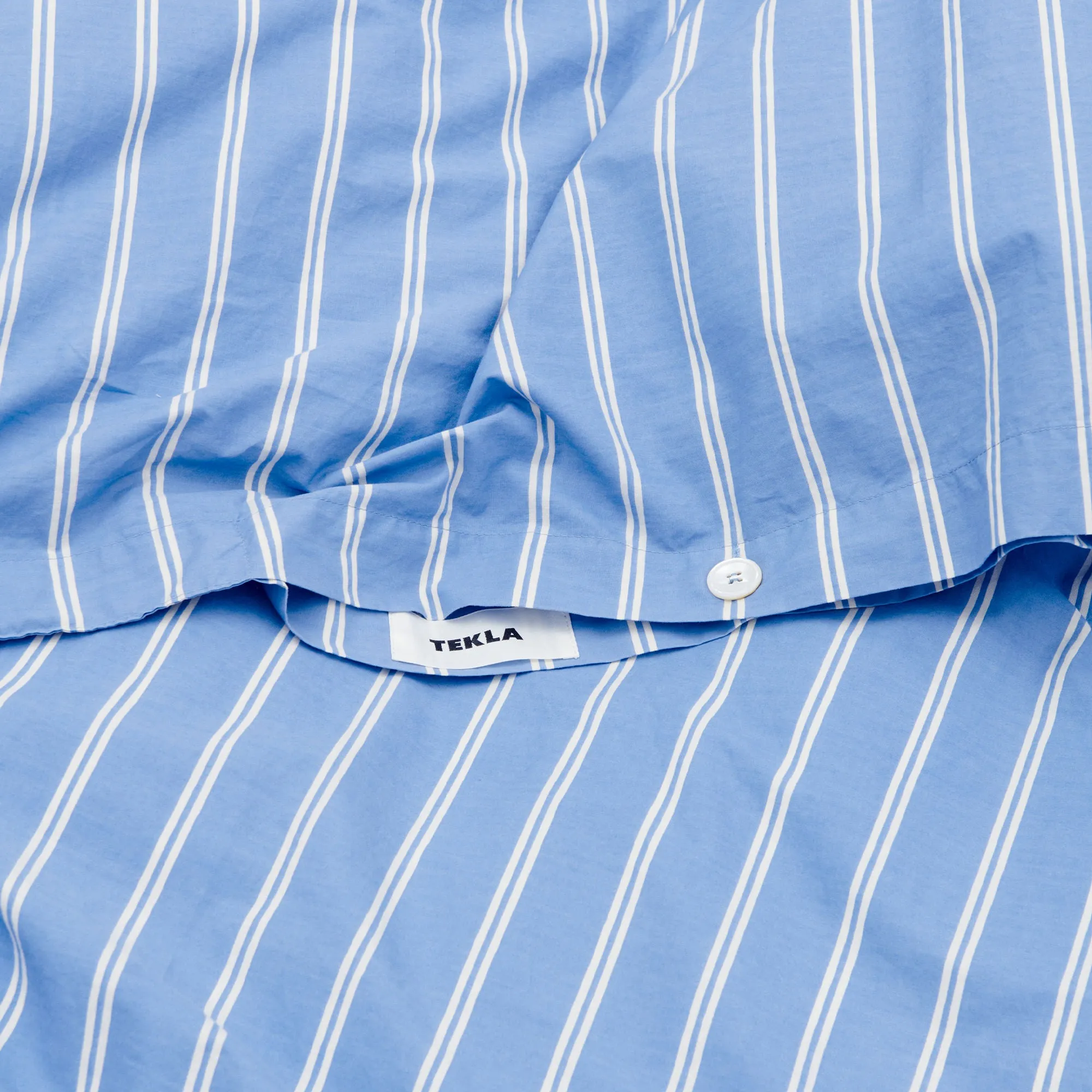 Percale Duvet Cover - Island Blue Stripes